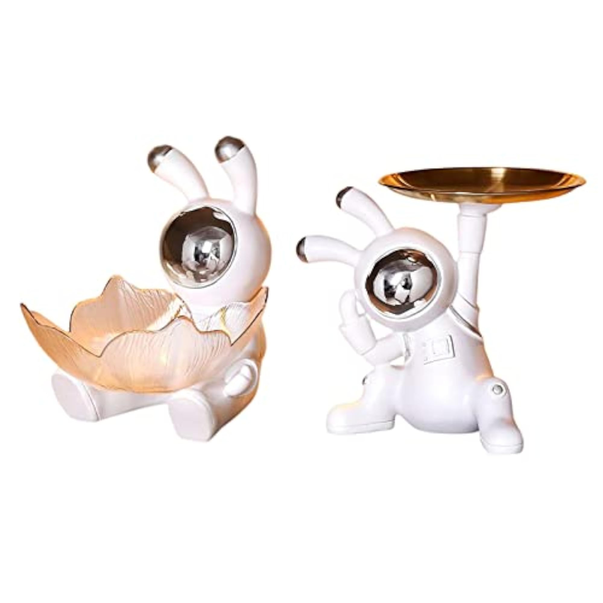 2X Decorative Tray Space Rabbit Shape